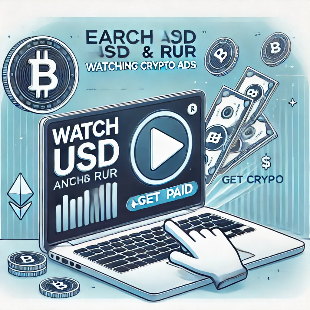 Earn USD and RUR 🤑 Watching Crypto Ads: Easiest Way To Make Money 🤑 Online